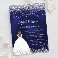 Birthday navy blue glitter dress