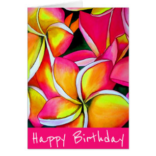 Birthday Neon pink Frangipani Plumeria