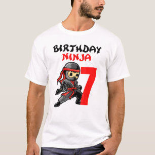 Birthday Ninja 7th Birthday For 7 Year Old Party T-Shirt