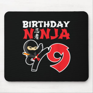 Birthday Ninja - 9 Year Old Ninja Party - Birthday Mouse Pad