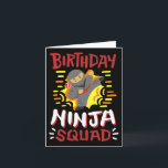 Birthday Ninja Squad Karate Girls Boys Kid Bday Pa Card<br><div class="desc">Birthday Ninja Squad Karate Girls Boys Kid Bday Party Family</div>