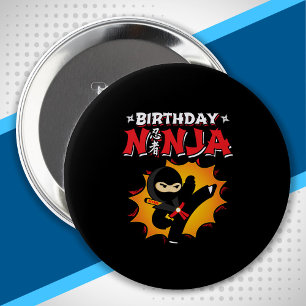 Birthday Ninja Theme Party - Birthday Ninja Design 10 Cm Round Badge