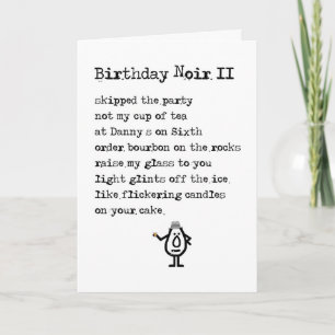 Birthday Noir II A Funny Happy Birthday Poem Card