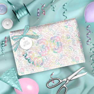 Birthday Number Word Cloud Thirty A ID270 Wrapping Paper