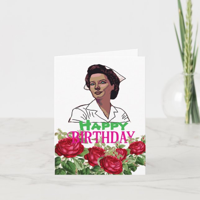Birthday of a nurse  card (Front)