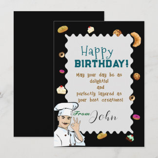 Birthday of a patisserie card