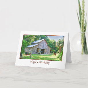Birthday, Old Farm Barn Card