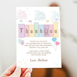 Birthday On Earth Magical Birthday Thank You Card
