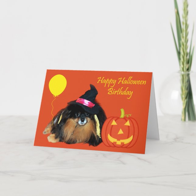 Birthday On Halloween Greeting Card (Front)