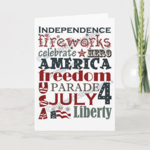 **BIRTHDAY** ON THE **4th OF JULY** E N J O Y!!! Card
