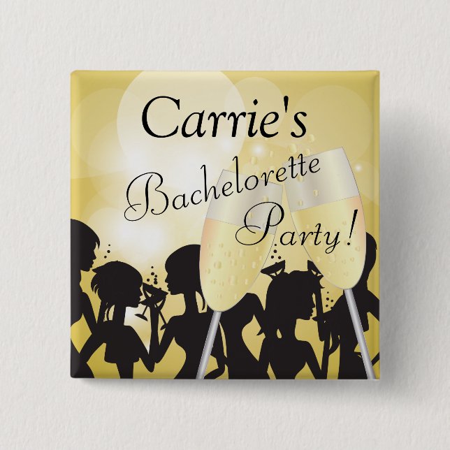 Birthday or Bachelorette Diva Girls Night Out 15 Cm Square Badge (Front)