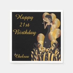 Birthday or Bachelorette Party Diva Princess Girl Napkin