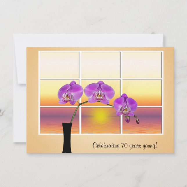 Birthday Orchid Invitation (Front)
