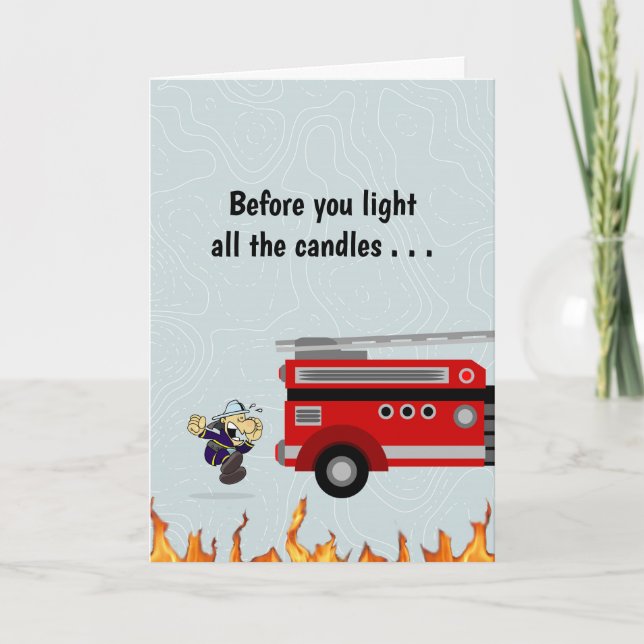 Birthday over-the-hill fire permit card (Front)