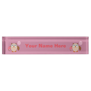 Birthday Owl Custom Nameplate