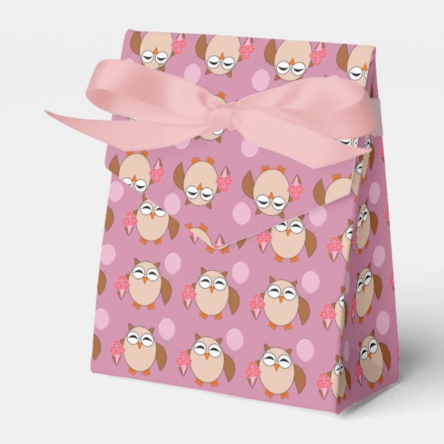 Birthday Owl Favour Box (Front Side)