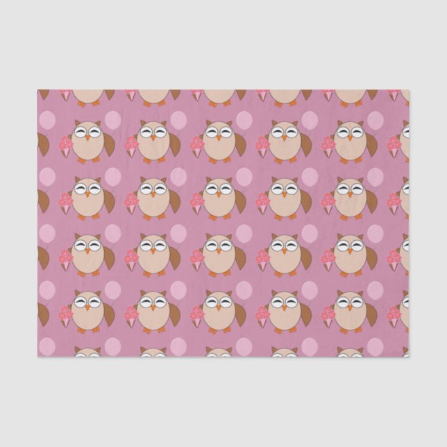 Birthday Owl Tissue Paper (Front)