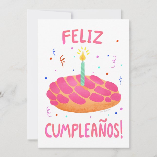 Birthday Pan Dulce Concha in Spanish DIY Blank Invitation (Front)