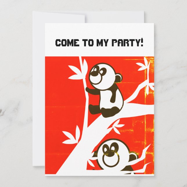 Birthday Pandas Save The Date (Front)