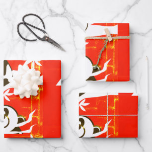 Birthday Pandas Wrapping Paper Sheet