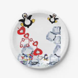 Birthday Paper Plates, Penguin Plate
