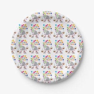 Birthday Paper Plates, Possum Plate