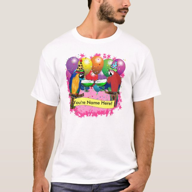 BIRTHDAY PARROTS T-Shirt (Front)