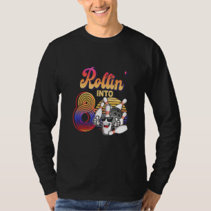 Birthday Party 8th  Rollin Into 8 Bowling Retro Su T-Shirt