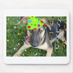 Birthday Party Animal German Shepherd Mouse Pad