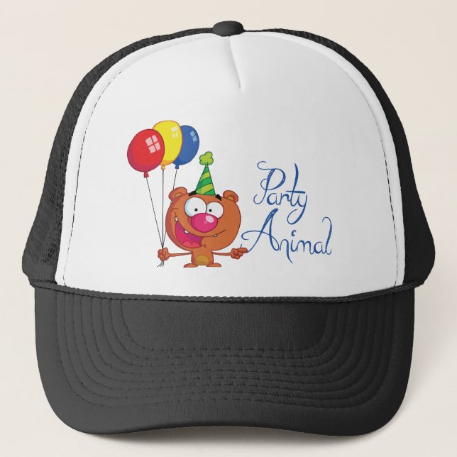 Birthday Party Animal Trucker Hat (Front)