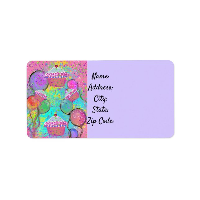 BIRTHDAY PARTY ART  LABEL (Front)