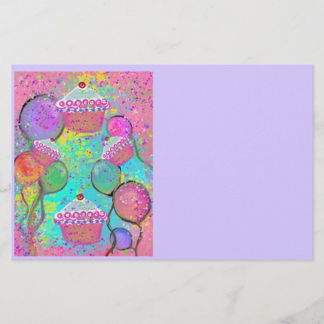 BIRTHDAY PARTY ART STATIONERY (Front)