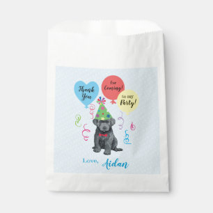 Birthday Party Balloons Bouvier des Flandres Favour Bags