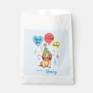 Birthday Party Balloons Longhaired Dachshund Favour Bags