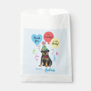 Birthday Party Balloons Rottweiler Favour Bag