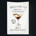 Birthday Party Banner 18th Espresso Martini<br><div class="desc">An espresso martini shows that the guest of honour is "a tini bit older." Sophisticated neutral colour palette.</div>