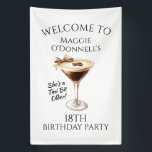 Birthday Party Banner 18th Espresso Martini<br><div class="desc">An espresso martini shows that the guest of honour is "a tini bit older." Sophisticated neutral colour palette.</div>
