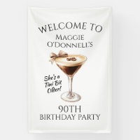Birthday Party Banner 90th Espresso Martini