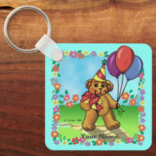 Birthday Party Bear keychains