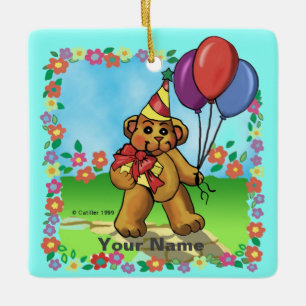 Birthday Party Bear ornaments