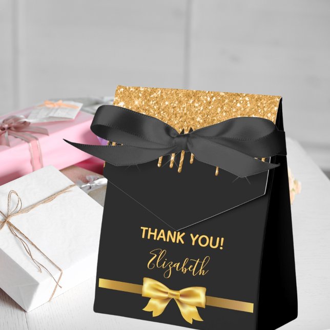 Birthday party black bow thank you favour box (Creator Uploaded)