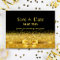 Birthday party black gold bow save the date