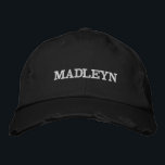 Birthday Party Black &White Custom Name Embroidered Hat<br><div class="desc">birthday party black and white Custom name gift for women embroidered baseball cap .</div>