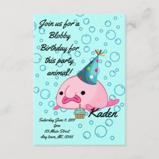 Birthday Party Blobfish Invitation