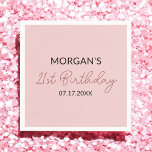 Birthday Party Blush Pink Cute Name Napkin<br><div class="desc">Express your gratitude in style with our Birthday Party Blush Pink Name Napkins. These beautiful napkins feature a lovely blush pink colour and a personalised name design, perfect for adding a special touch to any birthday celebration. Crafted from high-quality materials, they are soft, absorbent, and durable, making them both practical...</div>