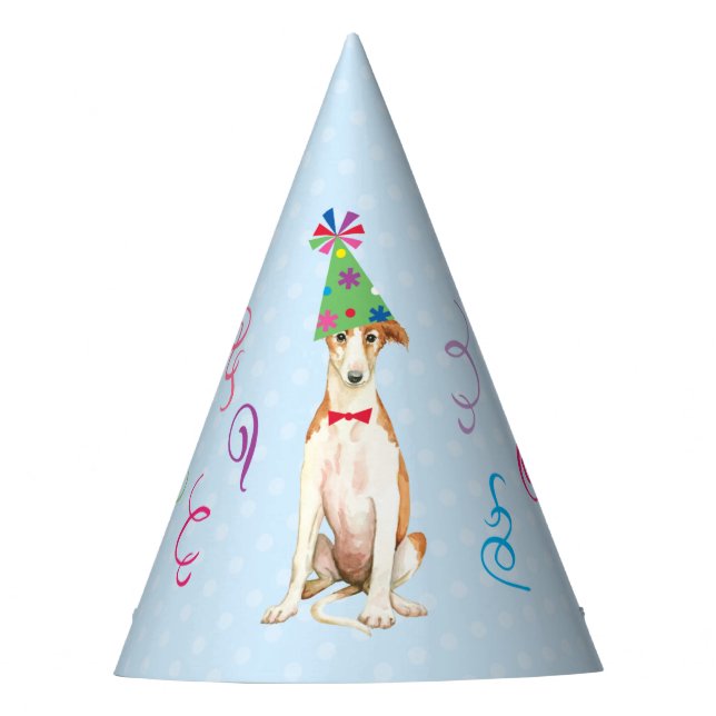Birthday Party Borzoi Party Hat (Front)