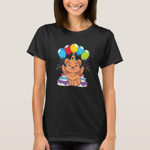 Birthday Party Brown Bear Forest Animal  Cute Bear T-Shirt