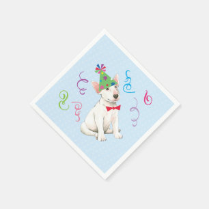 Birthday Party Bull Terrier Napkin
