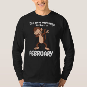 Birthday Party Cake February Monkey Dabbing Ape Ch T-Shirt
