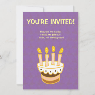 Birthday Party Cake Invitation